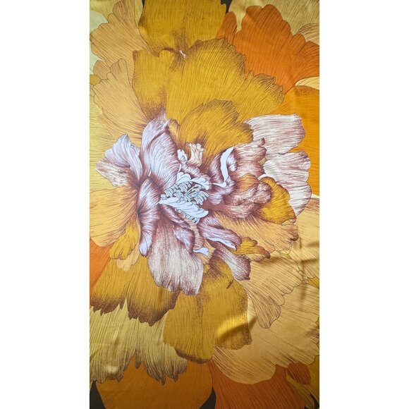 NEW Multicolor Bold Colorful Floral Pink Flower Printed 100% Silk Fashion Scarf - Picture 5 of 7